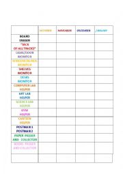 English Worksheet: jobs grid