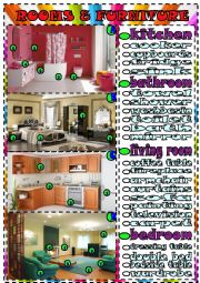 English Worksheet: Rooms & furniture