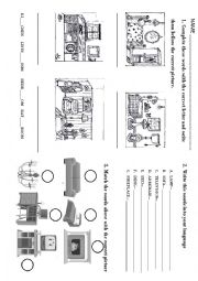 English Worksheet: Parts of the house