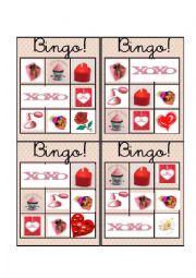 English Worksheet: Valentines Day Bingo 5