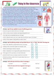 English Worksheet: Daisy in the classroom