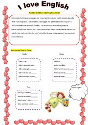 English Worksheet: Read the text