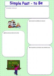 English Worksheet: Simple past - TO BE