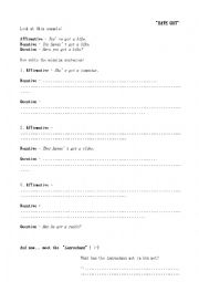 English Worksheet: Have got