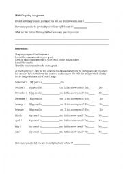 English Worksheet: Math-graphing pencil usage