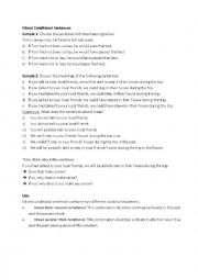 English Worksheet: Mixed Conditionals - Grammar Structure Brainstorming