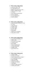 English Worksheet: Write a story