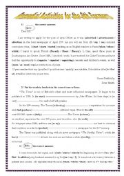 English Worksheet: Remedial Tasks (Part 1)