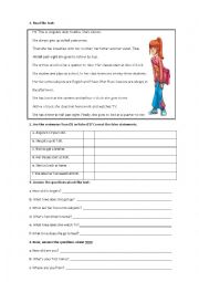 English Worksheet: Daily Routine