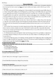 English Worksheet: Global test