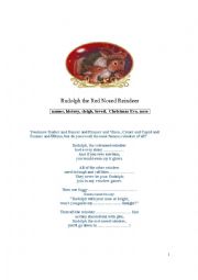 English Worksheet: Rudolph the red nose reindeer