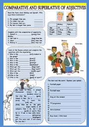 English Worksheet: COMPARATIVE & SUPERLATIVE