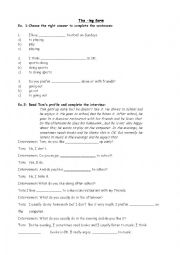 English Worksheet: Verbs followed by -ing