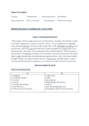 English Worksheet: pollution