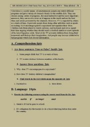 English Worksheet: First Term Test