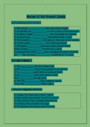 English Worksheet: PRESENT SIMPLE