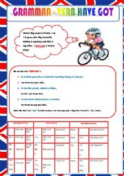 English Worksheet: GRAMMAR - VERB HAVE GOT