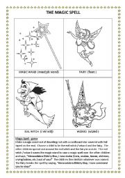 English Worksheet: The Magic Spell