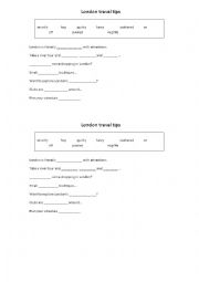 English Worksheet: London Travel Tips