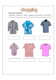 English Worksheet: clothing 