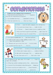 English Worksheet: CONDITIONAL SENTENCES