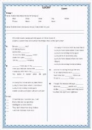 English Worksheet: Lucky - Jason Mraz