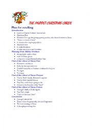 English Worksheet: The Muppet Christmas Carol (plan for retelling)