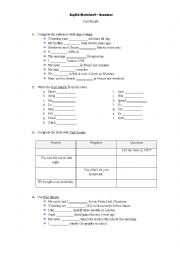 English Worksheet: English Worksheet Grammar