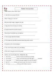 English Worksheet: passive voice