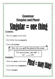 Singular and Plural