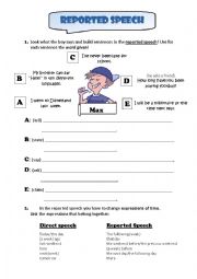 English Worksheet: Reported speech