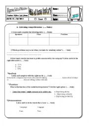 English Worksheet: mid term test 2