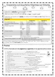 Comparative and Superlative Adjectives and Adverbs + RULES + KEY