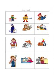 English Worksheet: Job Bingo