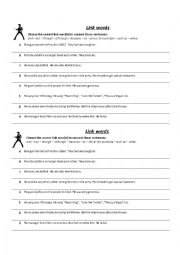 English Worksheet: link words exercise - elvis presleys life