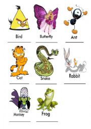 English Worksheet: Famous Animals