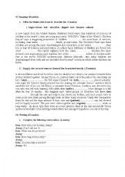 English Worksheet: practice grammar