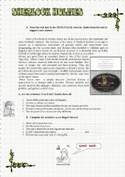 English Worksheet: Sherlock Holmes part 2