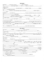 English Worksheet: Im a biographer - homework Marley & Lennon