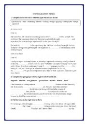 English Worksheet:  CONSOLIDATION TASKS