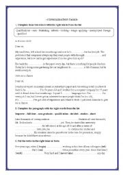 English Worksheet:  CONSOLIDATION TASKS