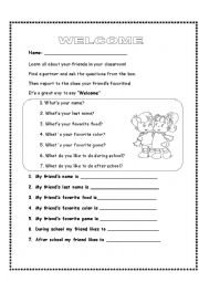 English Worksheet: WELCOME TO SHCOOL
