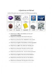English Worksheet: adjectives