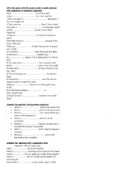 English Worksheet: comparative
