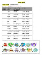 Horoscopes, Zodiac Signs, Palm Reading (personality traits, modals) 4 pages