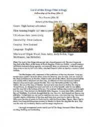 English Worksheet: The Lord of the Rings