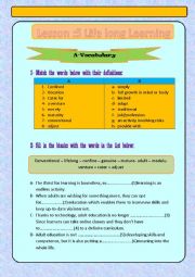 English Worksheet: life long learning