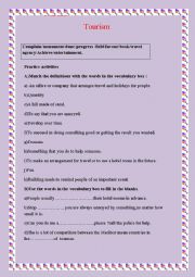 English Worksheet: tourism