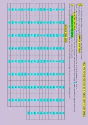 English Worksheet: Reading Tarot Cards (Instructions and random grid) PART 1