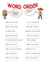 English Worksheet: word order